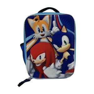 Sonic The Hedgehog Kids Insulated Reusable Lunch Bag w/Mesh Water Bottle Pocket
